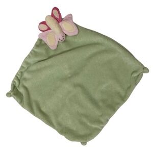 Angel Dear Green Pink Butterfly Lovey Security‎ Blanket Baby Comfort Plush Toy
